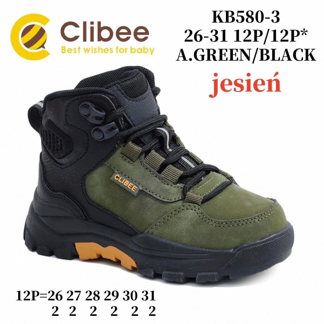 Clibee KB580-1 A.Green/Black 26-31