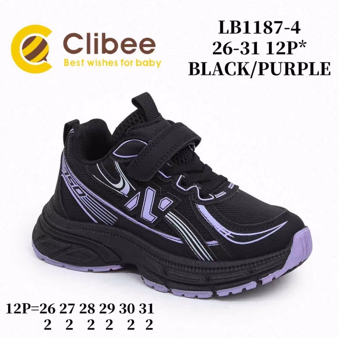 Clibee LB1187 Black/Purple 26-31