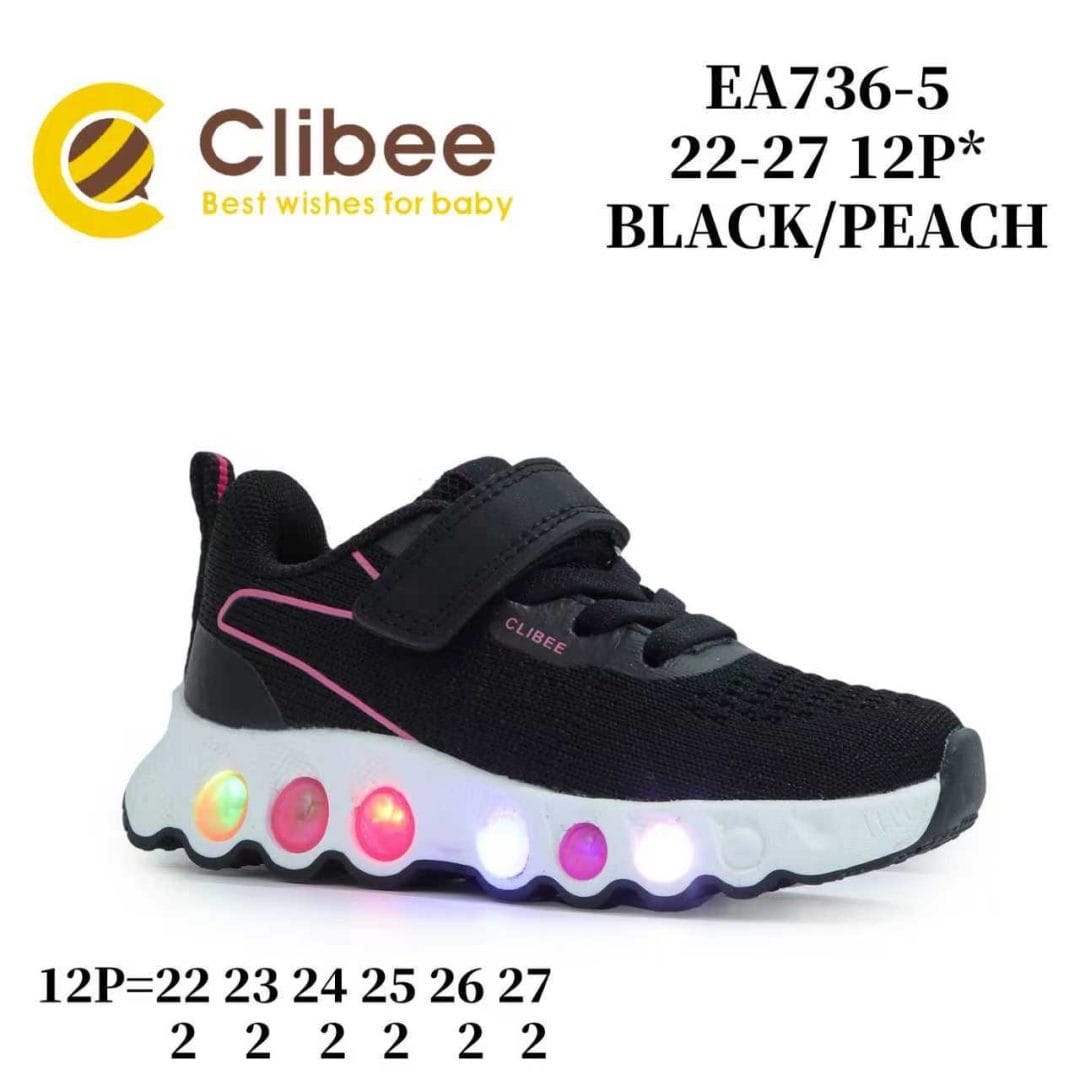 Clibee EB736 Black/Peach 22-27