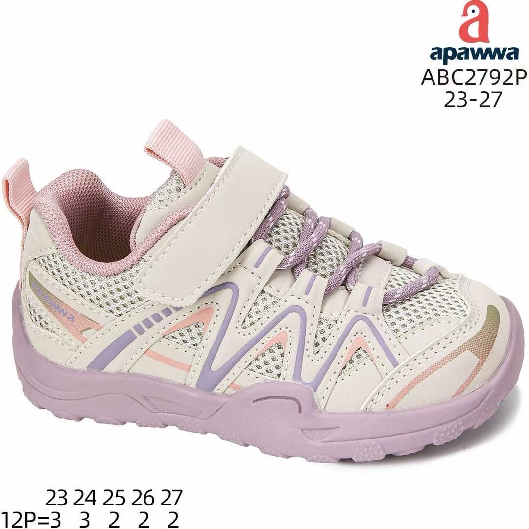 Apawwa ABC2792P Pink кросівки для дівчаток оптом розміри 23-27