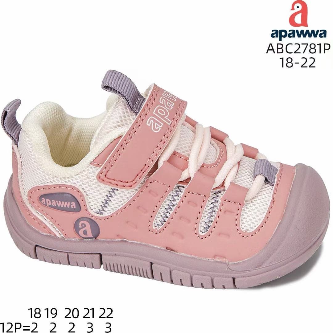 Apawwa ABC2781P Pink кросівки для дівчаток оптом розміри 18-22
