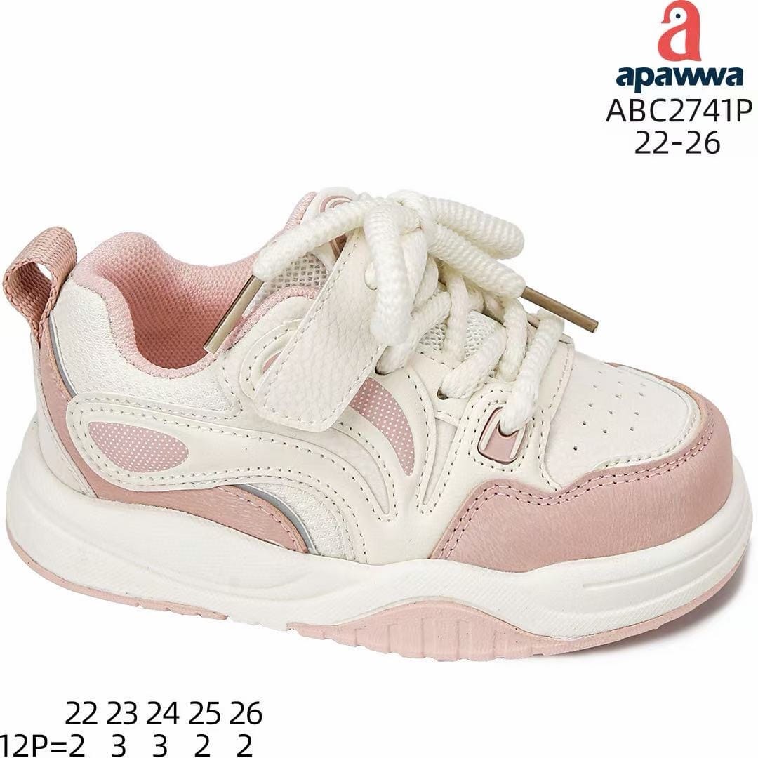Apawwa ABC2741P Pink кросівки для дівчаток оптом розміри 22-26
