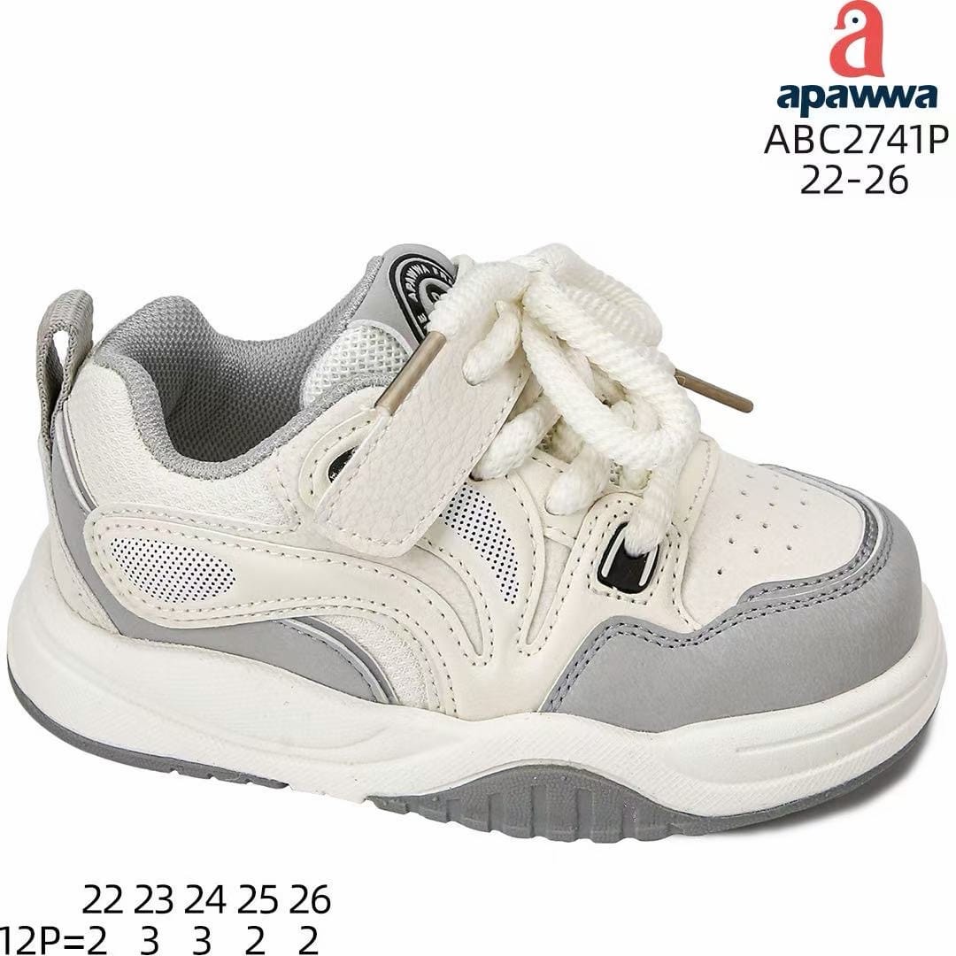 Apawwa ABC2741P Grey кросівки дитячі оптом розміри 22-26