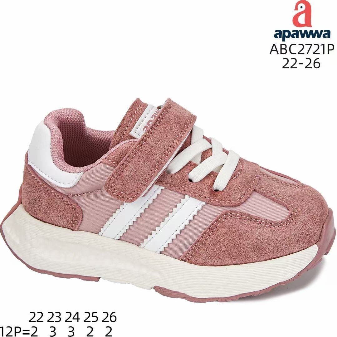 Apawwa ABC2721P Pink кросівки для дівчаток оптом розміри 22-26