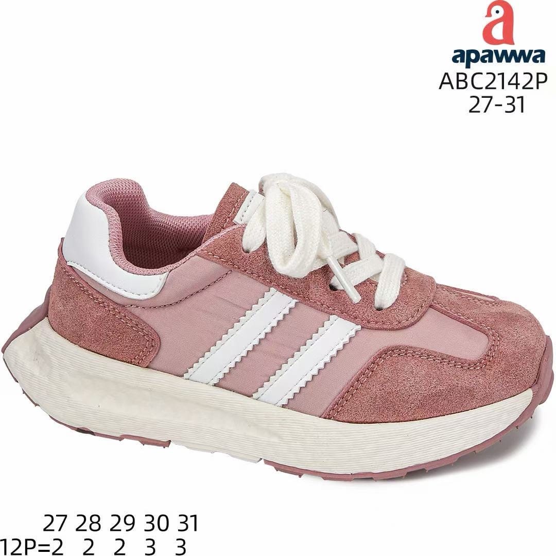Apawwa ABC2142 Pink кросівки для дівчаток оптом розміри 27-31