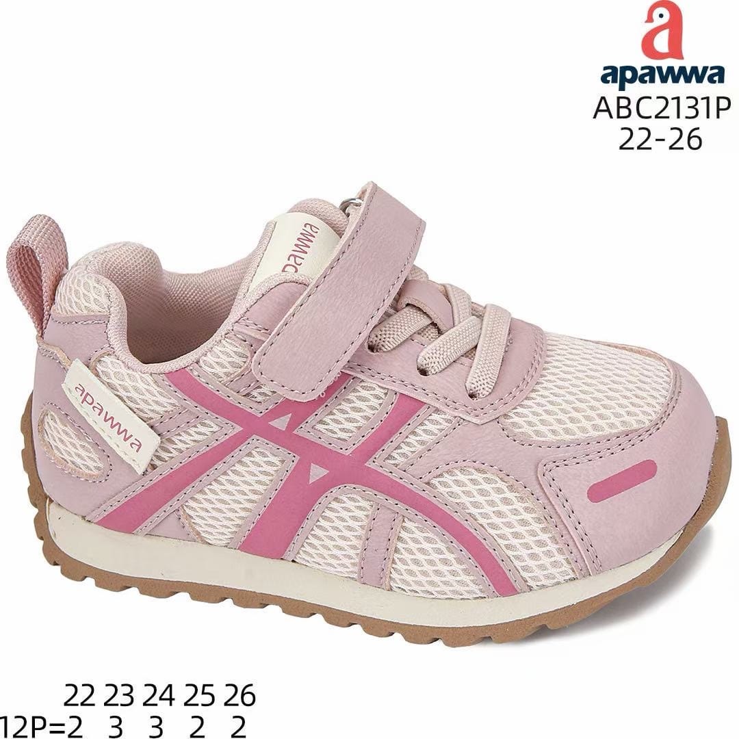 Apawwa ABC2131 Pink кросівки для дівчаток оптом розміри 22-26