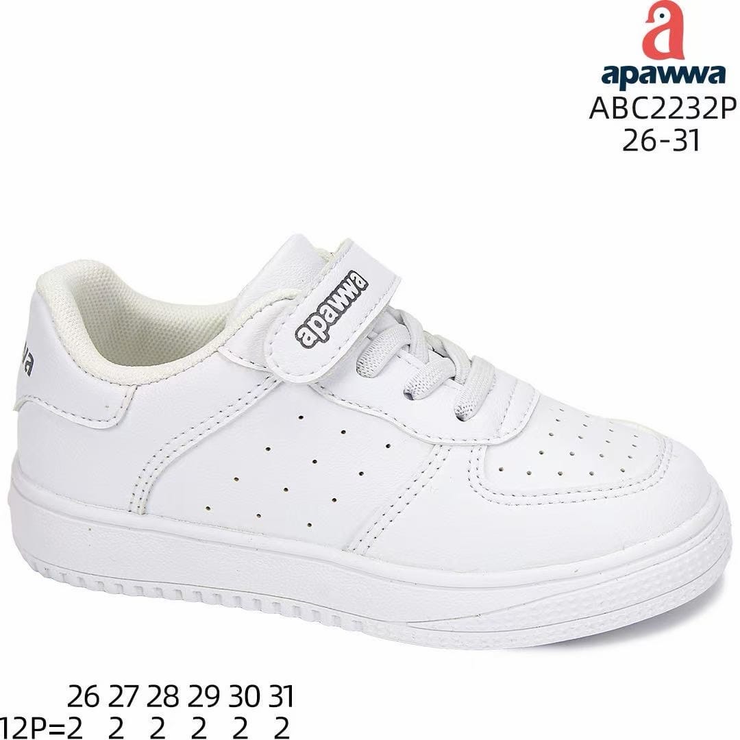 Apawwa ABC2232 White кросівки дитячі оптом розміри 26-31