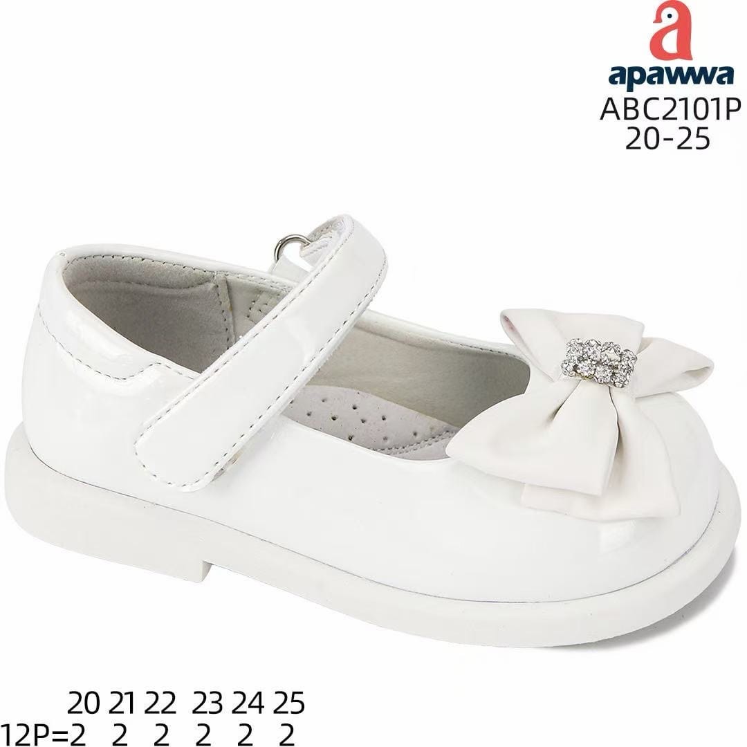 Apawwa ABC2101P White туфлі для дівчаток оптом розміри 20-25