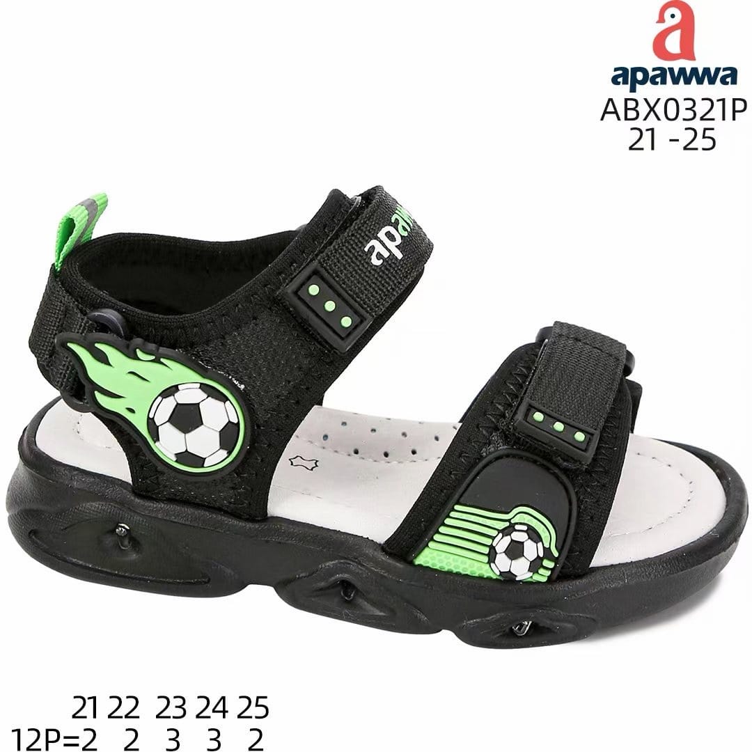 Apawwa ABX0321 Black/Green 21-25